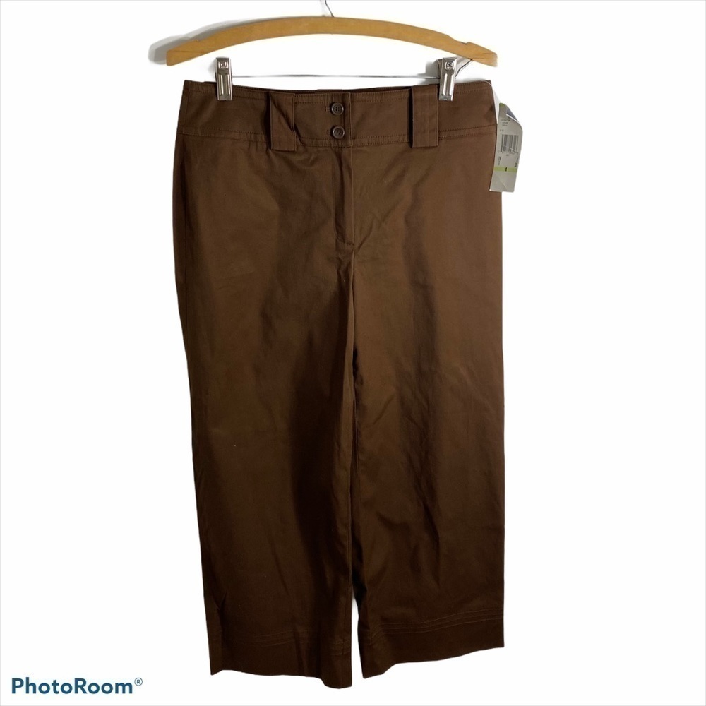 Anne Klein Straight Leg Brown Women’s Pants NWT 4